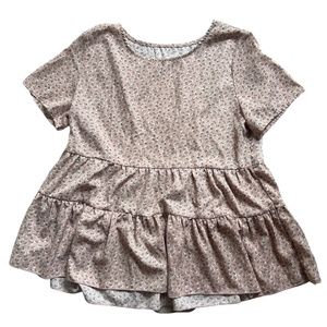 Light Pink Floral Short Sleeve